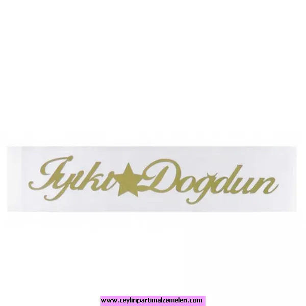 İyi Ki Doğdun Beyaz Gold Kuşak